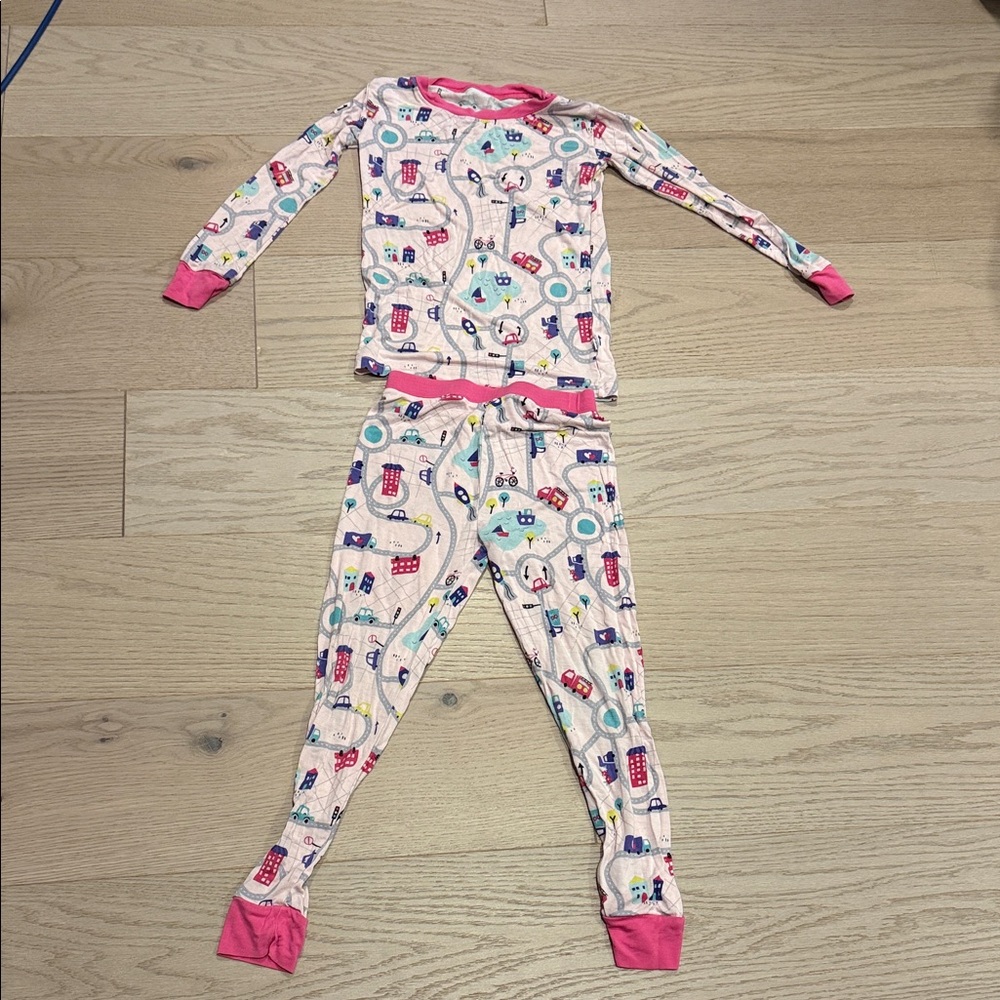 Little Sleepies Pink Road Trip Pajama Set